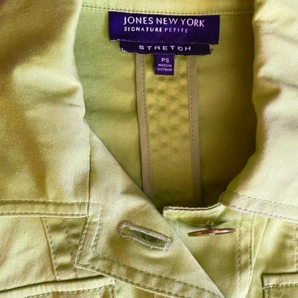 Jones New York Lime Green Jacket l Size S Petite - Picture 6 of 10